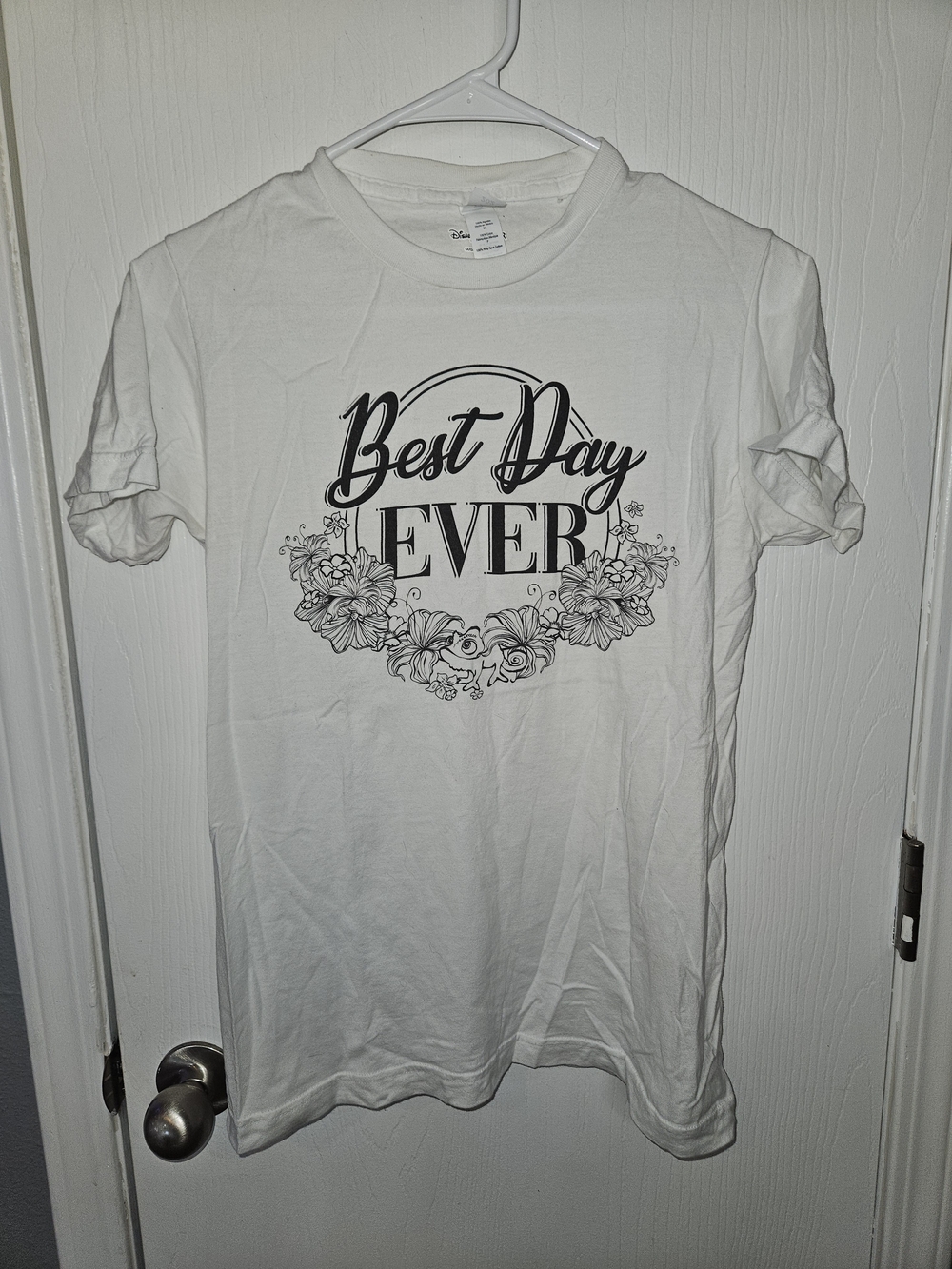 Disney White 'Best Day Ever' Floral Graphic Tee
